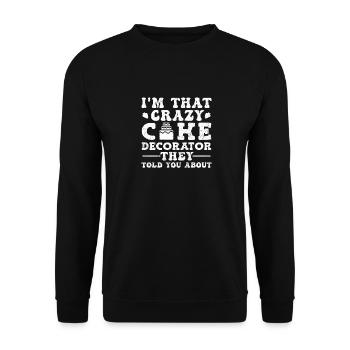 Kuchen backen Bäcker Konditor - Unisex Pullover - Schwarz - Vorne - Alina (178cm) & Michal (187cm)