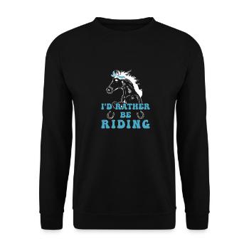 Équitation Sport équestre - Sweat-shirt Unisexe - noir - Devant - Alina (178cm) & Michal (187cm)