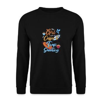 Clay pigeon shooting - Unisex Sweatshirt - black - Front - Alina (178cm) & Michal (187cm)