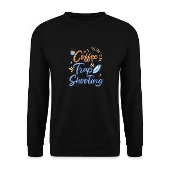 Clay pigeon shooting - Unisex Sweatshirt - black - Front - Alina (178cm) & Michal (187cm)