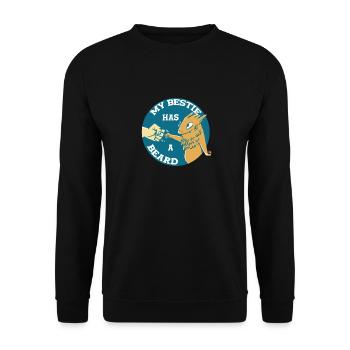 Bartagame Bearded Dragon - Unisex Sweatshirt - black - Front - Alina (178cm) & Michal (187cm)