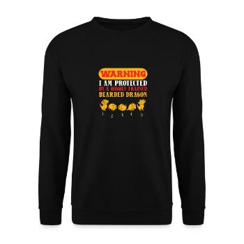 Bartagame Bearded Dragon - Unisex Sweatshirt - black - Front - Alina (178cm) & Michal (187cm)