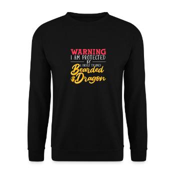 Bartagame Bearded Dragon - Unisex Sweatshirt - black - Front - Alina (178cm) & Michal (187cm)
