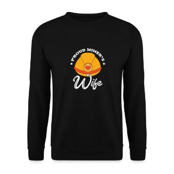 Mine Minenarbeiter - Unisex Pullover - Schwarz - Vorne - Alina (178cm) & Michal (187cm)