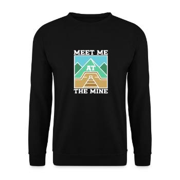 Mine Minenarbeiter - Unisex Pullover - Schwarz - Vorne - Alina (178cm) & Michal (187cm)