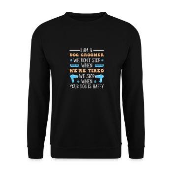 Toiletteur pour chiens Toiletteur pour chien - Sweat-shirt Unisexe - noir - Devant - Alina (178cm) & Michal (187cm)