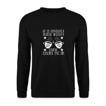 Sprachtherapie Sprachtherapeut - Unisex Pullover - Schwarz - Vorne - Alina (178cm) & Michal (187cm)