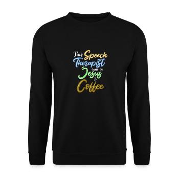Sprachtherapie Sprachtherapeut - Unisex Pullover - Schwarz - Vorne - Alina (178cm) & Michal (187cm)
