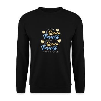 Sprachtherapie Sprachtherapeut - Unisex Pullover - Schwarz - Vorne - Alina (178cm) & Michal (187cm)