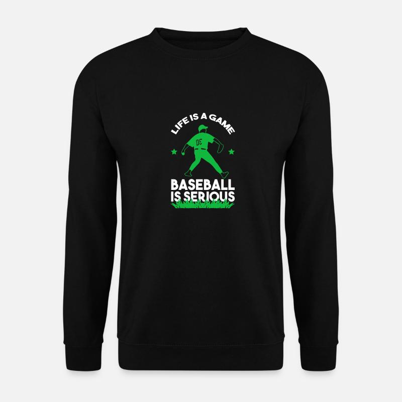 Baseballspieler Baseball - Unisex Pullover - Schwarz