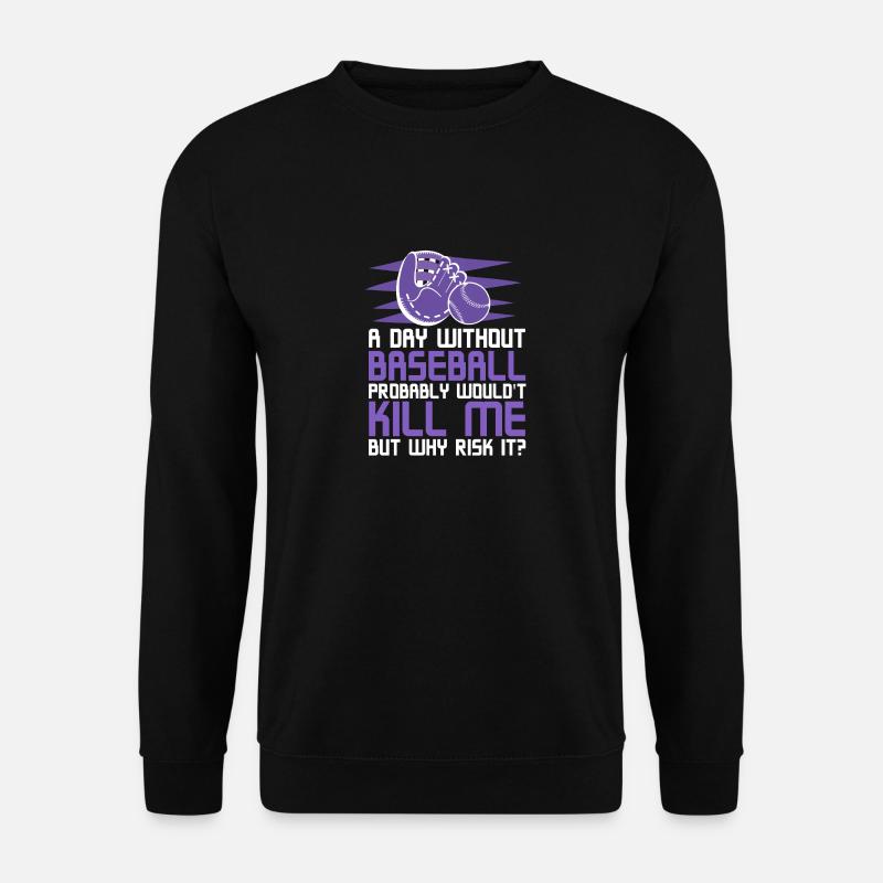 Baseballspieler Baseball - Unisex Pullover - Schwarz