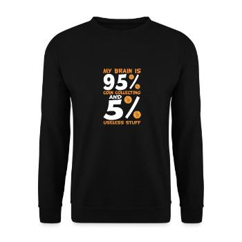 Les collectionneurs de pièces collectent des pièces - Sweat-shirt Unisexe - noir - Devant - Alina (178cm) & Michal (187cm)