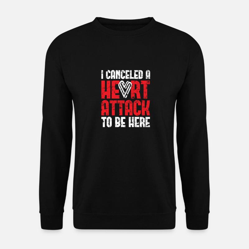 Heart attack survivor - Unisex Sweatshirt - black