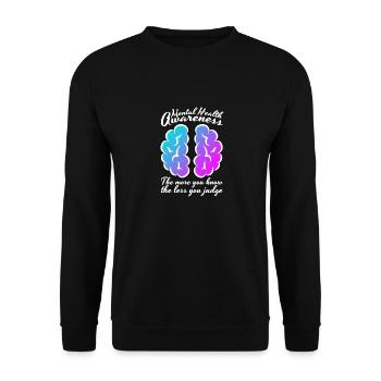 Mental Health Mentale Gesundheit - Unisex Pullover - Schwarz - Vorne - Alina (178cm) & Michal (187cm)