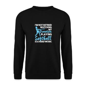 Softball - Sweat-shirt Unisexe - noir - Devant - Alina (178cm) & Michal (187cm)