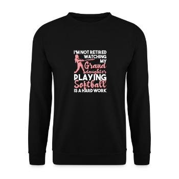 Softball - Sweat-shirt Unisexe - noir - Devant - Alina (178cm) & Michal (187cm)