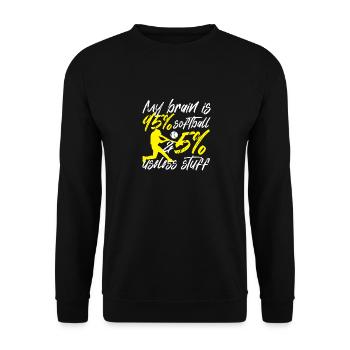 Softball - Sweat-shirt Unisexe - noir - Devant - Alina (178cm) & Michal (187cm)