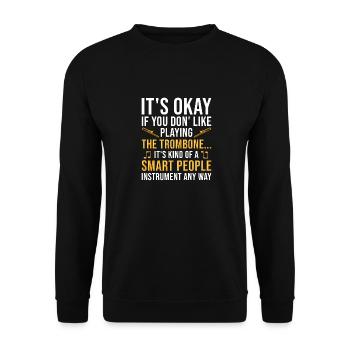 Trombone trombonist - Unisex Sweatshirt - black - Front - Alina (178cm) & Michal (187cm)