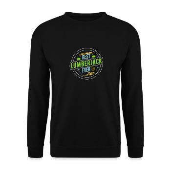 Logger Lumberjack Chainsaw - Unisex Sweatshirt - black - Front - Alina (178cm) & Michal (187cm)