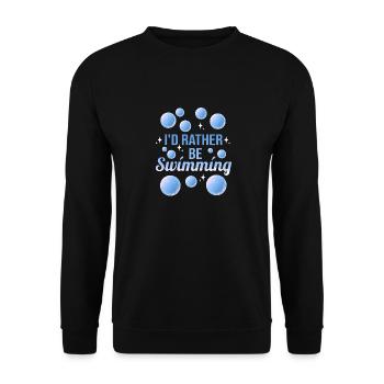 Schwimmen Schwimmer - Unisex Pullover - Schwarz - Vorne - Alina (178cm) & Michal (187cm)
