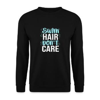 Schwimmen Schwimmer - Unisex Pullover - Schwarz - Vorne - Alina (178cm) & Michal (187cm)