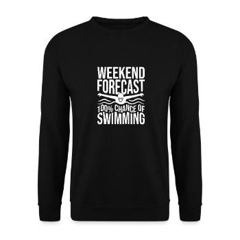 Schwimmen Schwimmer - Unisex Pullover - Schwarz - Vorne - Alina (178cm) & Michal (187cm)