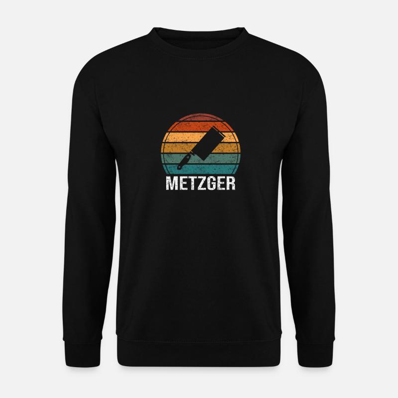 Metzger Fleischer Schlachter - Unisex Pullover - Schwarz