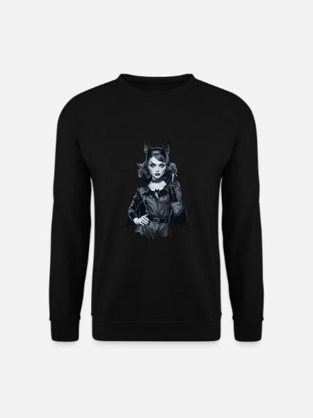 Retro Style Bat-themed Gothic für Gothik Fans - Unisex Pullover - Schwarz