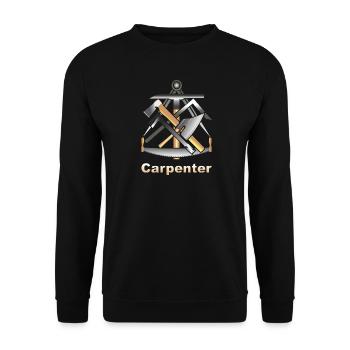 Carpenter, Craft mark, Sign, Logo - Sweat-shirt Unisexe - noir - Devant - Alina (178cm) & Michal (187cm)
