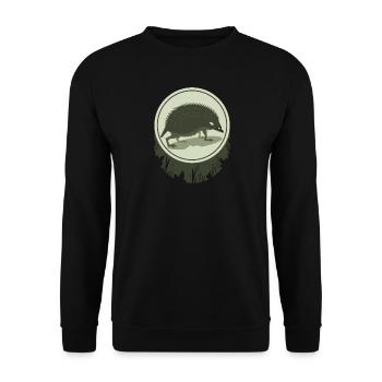 Igel - Unisex Pullover - Schwarz - Vorne - Alina (178cm) & Michal (187cm)