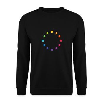 Europe Rainbow - Unisex Pullover - Schwarz - Vorne - Alina (178cm) & Michal (187cm)