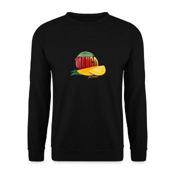 Mango Lover - Das Obst mit Urlaubsfeeling - Unisex Pullover - Schwarz - Vorne - Alina (178cm) & Michal (187cm)