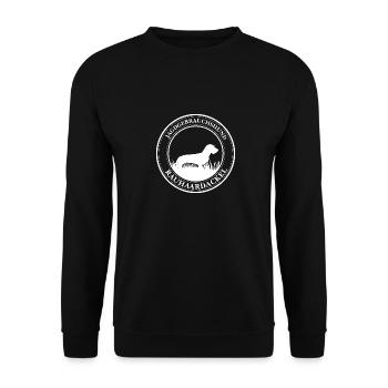 Rauhaardackel Jagdgebrauchshund Hunde Wilsigns - Unisex Pullover - Schwarz - Vorne - Alina (178cm) & Michal (187cm)