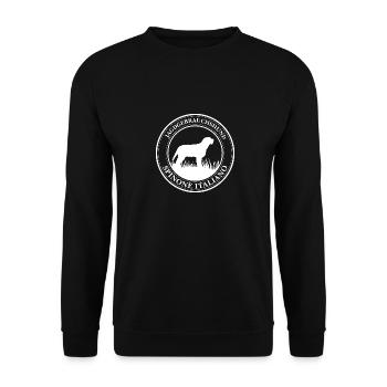 Spinone Italiano Jagdgebrauchshund Hunde Wilsigns - Unisex Pullover - Schwarz - Vorne - Alina (178cm) & Michal (187cm)