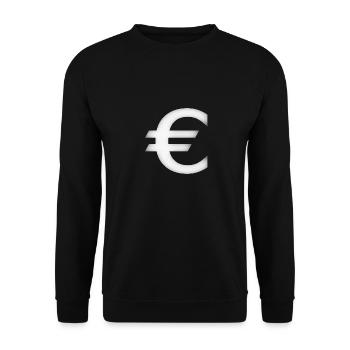 Euro white - Unisex Sweatshirt - black - Front - Alina (178cm) & Michal (187cm)