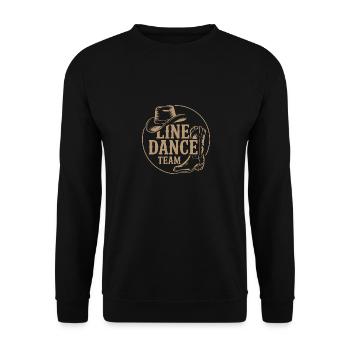Line Dance Team Group Line Dance for All - Unisex Sweatshirt - black - Front - Alina (178cm) & Michal (187cm)