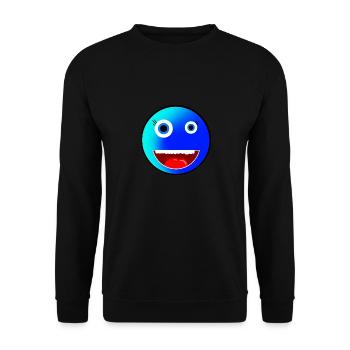 Verrückter Emoji für jedermann! - Unisex Pullover - Schwarz - Vorne - Alina (178cm) & Michal (187cm)