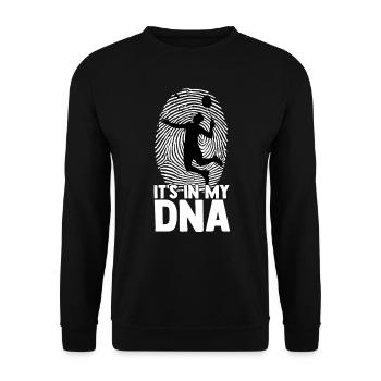 Proud Badminton Playing It's in My DN - Unisex Sweatshirt - black - Front - Alina (178cm) & Michal (187cm)