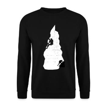 Klettern Bouldern - Unisex Pullover - Schwarz - Vorne - Alina (178cm) & Michal (187cm)