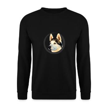 Husky - Unisex Sweatshirt - black - Front - Alina (178cm) & Michal (187cm)