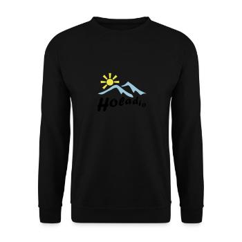 holadio - Unisex Pullover - Schwarz - Vorne - Alina (178cm) & Michal (187cm)
