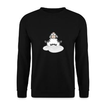 Méditation Mouton - Sweat-shirt Unisexe - noir - Devant - Alina (178cm) & Michal (187cm)