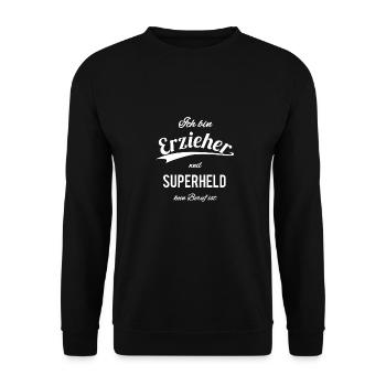 Erzieher - Unisex Pullover - Schwarz - Vorne - Alina (178cm) & Michal (187cm)