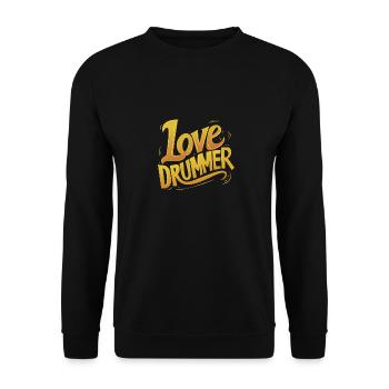 J’adore le batteur, j’adore la batterie. - Sweat-shirt Unisexe - noir - Devant - Alina (178cm) & Michal (187cm)