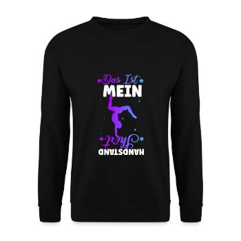 Turnen Turntrainer Gymnsatik Sportverein Sport Han - Unisex Pullover - Schwarz - Vorne - Alina (178cm) & Michal (187cm)