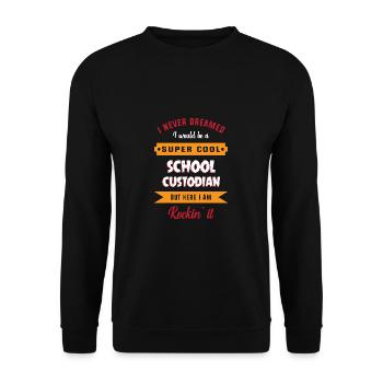Schulhausmeister - Unisex Pullover - Schwarz - Vorne - Alina (178cm) & Michal (187cm)