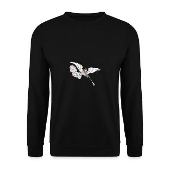 Fantasy angel song trumpet - Unisex Sweatshirt - black - Front - Alina (178cm) & Michal (187cm)