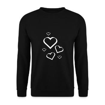 Valentine's Day Gift Valentine's Day - Unisex Sweatshirt - black - Front - Alina (178cm) & Michal (187cm)