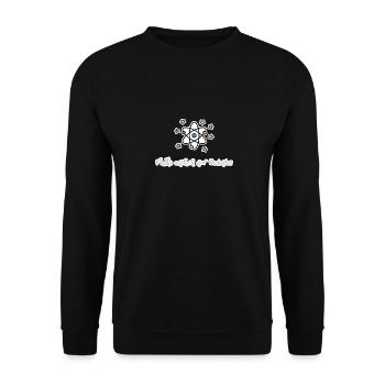 Mathe einfach bodenlos! - Unisex Pullover - Schwarz - Vorne - Alina (178cm) & Michal (187cm)