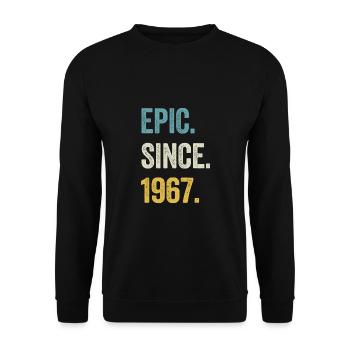 57 Years Old Epic Since 1967 57th Birthday - Unisex Sweatshirt - black - Front - Alina (178cm) & Michal (187cm)